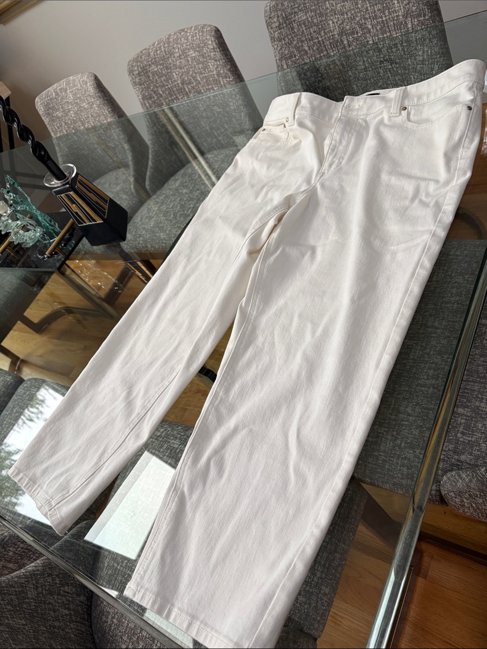 Talbots White Straight-Leg Jeans